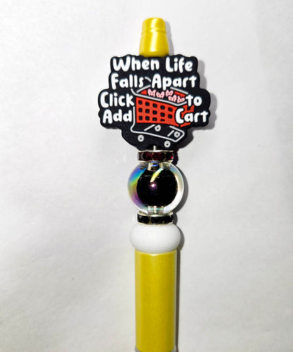 When Life Falls apart click Add to cart Focal bead for beadable pens, keychains cute sarcastic