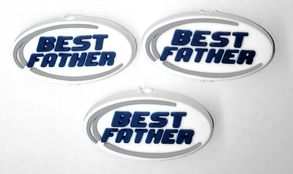 Fathers Day BEST FATHER oval Focal Bead for beadable pens, keychains and crafts