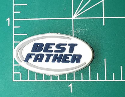 Fathers Day BEST FATHER oval Focal Bead for beadable pens, keychains and crafts