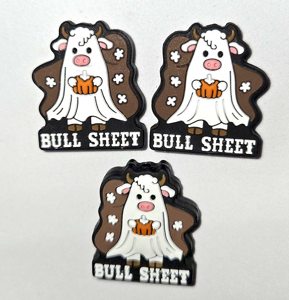 Halloween Bull Sheet Cow ghost Focal bead for beadable pens, keychains and crafts