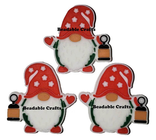 Christmas Gnome Focal bead for beadable pens, keychains and crafts