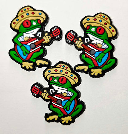 Puerto Rico Coqui frog with guitar Focal bead for beadable pens, keychains flag