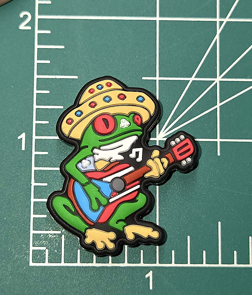 Puerto Rico Coqui frog with guitar Focal bead for beadable pens, keychains flag