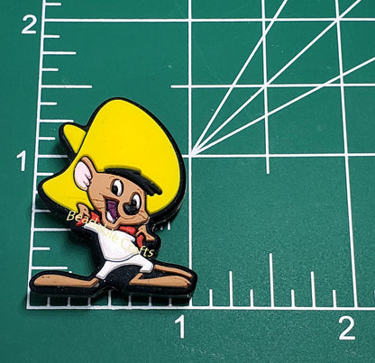 Retro Cartoons Speedy Mouse Focal Bead for beadable pens, keychains and crafts.