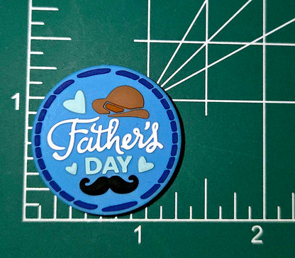 Father's Day Mustach Hat Focal bead for beadable pens, keychains and crafts