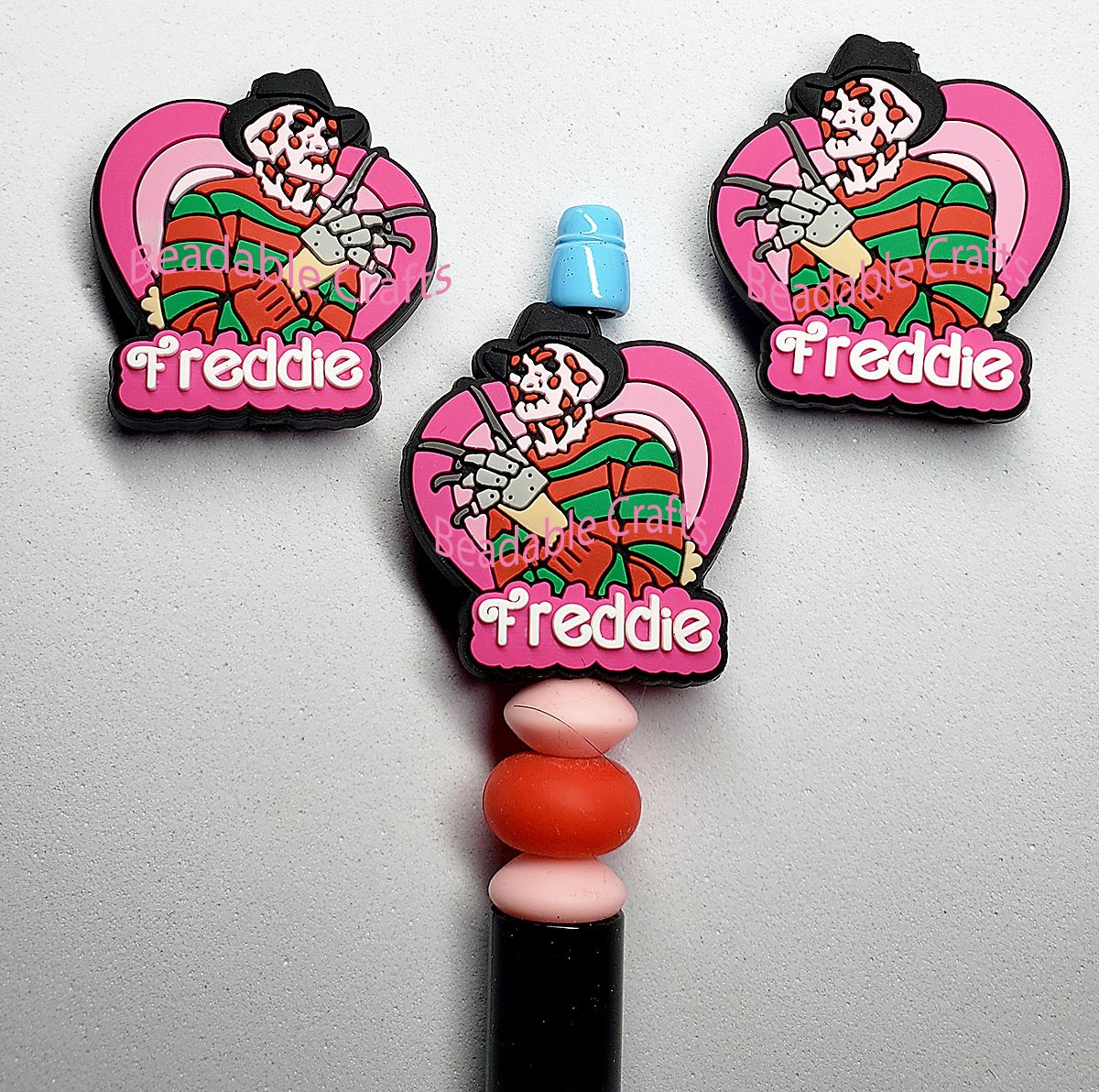 Bloody Valentines Freddie Horror Focal Bead for Beadable pens, keychains and crafts