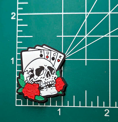 Fuck Skull cards Focal bead for beadable pens, keychains and crafts Curse