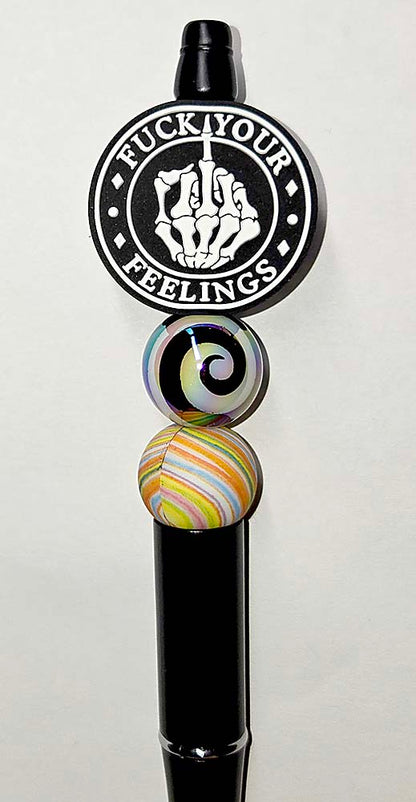 Fuck Your Feelings Focal bead for beadable pens, keychains sarcastic sassy curse