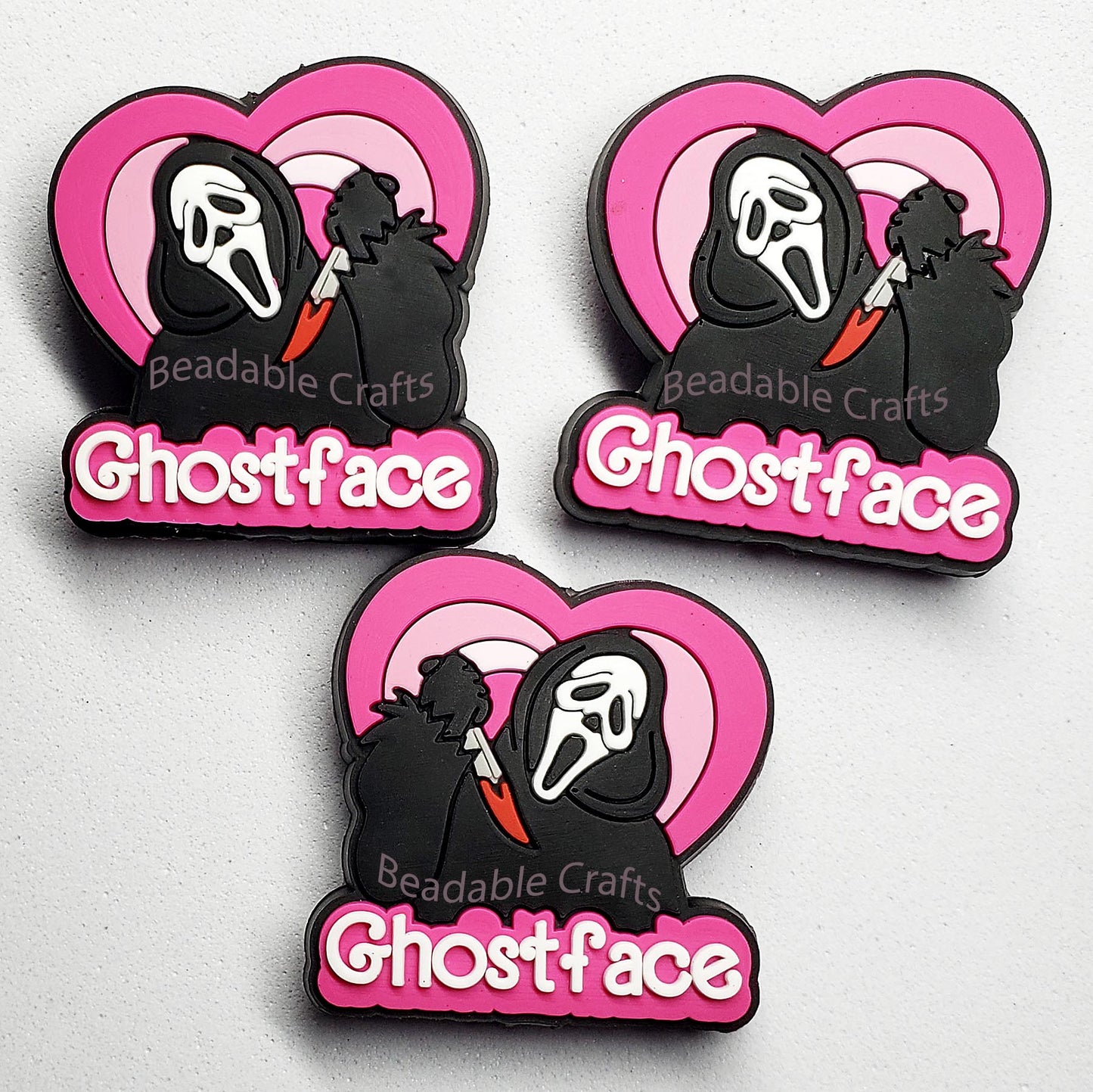 Bloody Valentines Ghostface Horror Focal Bead for Beadable pens, keychains and crafts