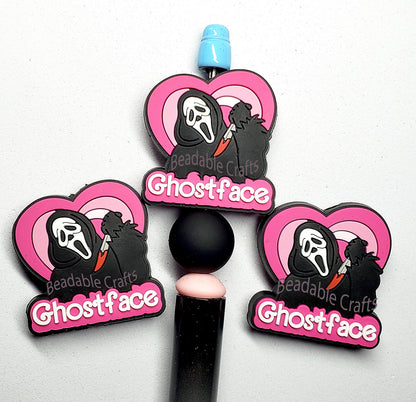 Bloody Valentines Ghostface Horror Focal Bead for Beadable pens, keychains and crafts