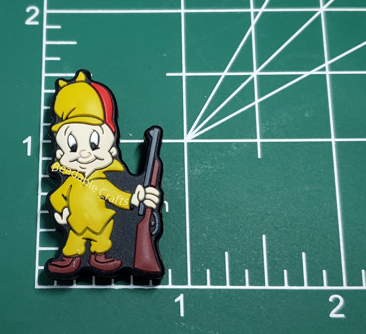 Retro Cartoons Hunter Fudd Focal Bead for beadable pens, keychains and crafts.