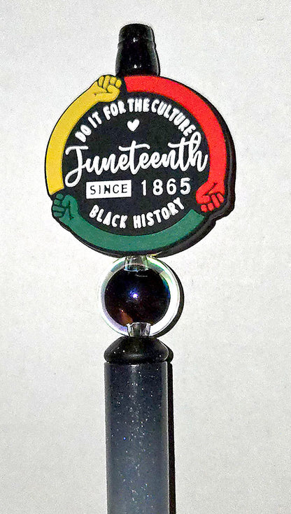 Junteenth Black History Culture Focal bead for beadable pens, keychains and crafts