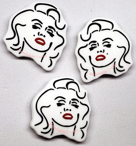 Marilyn Monroe Focal Beads for beadable pens, keychains and crafts