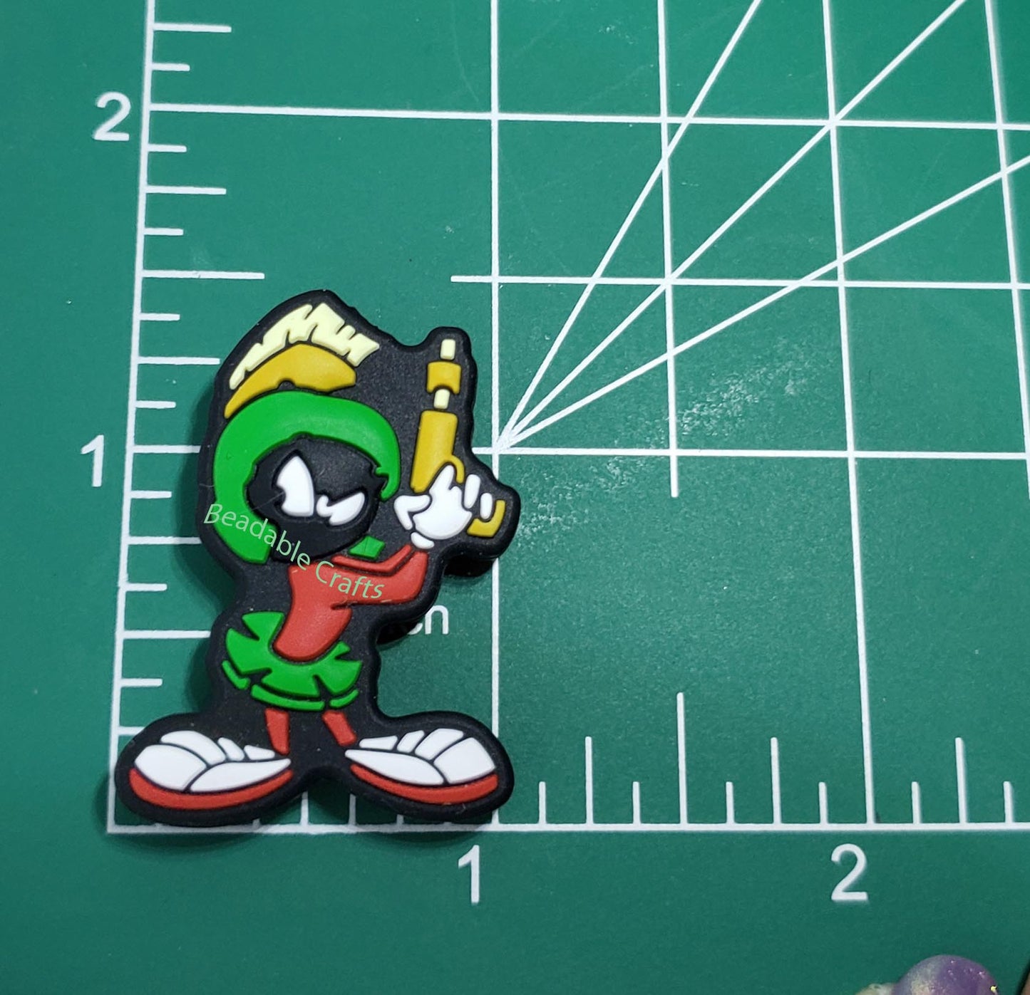 Retro Cartoons Martian Focal Bead for beadable pens, keychains and crafts.