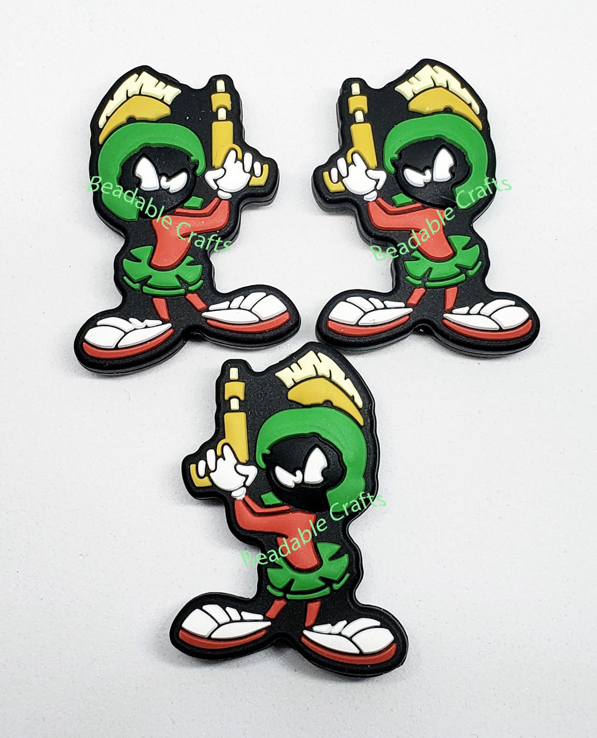 Retro Cartoons Martian Focal Bead for beadable pens, keychains and crafts.