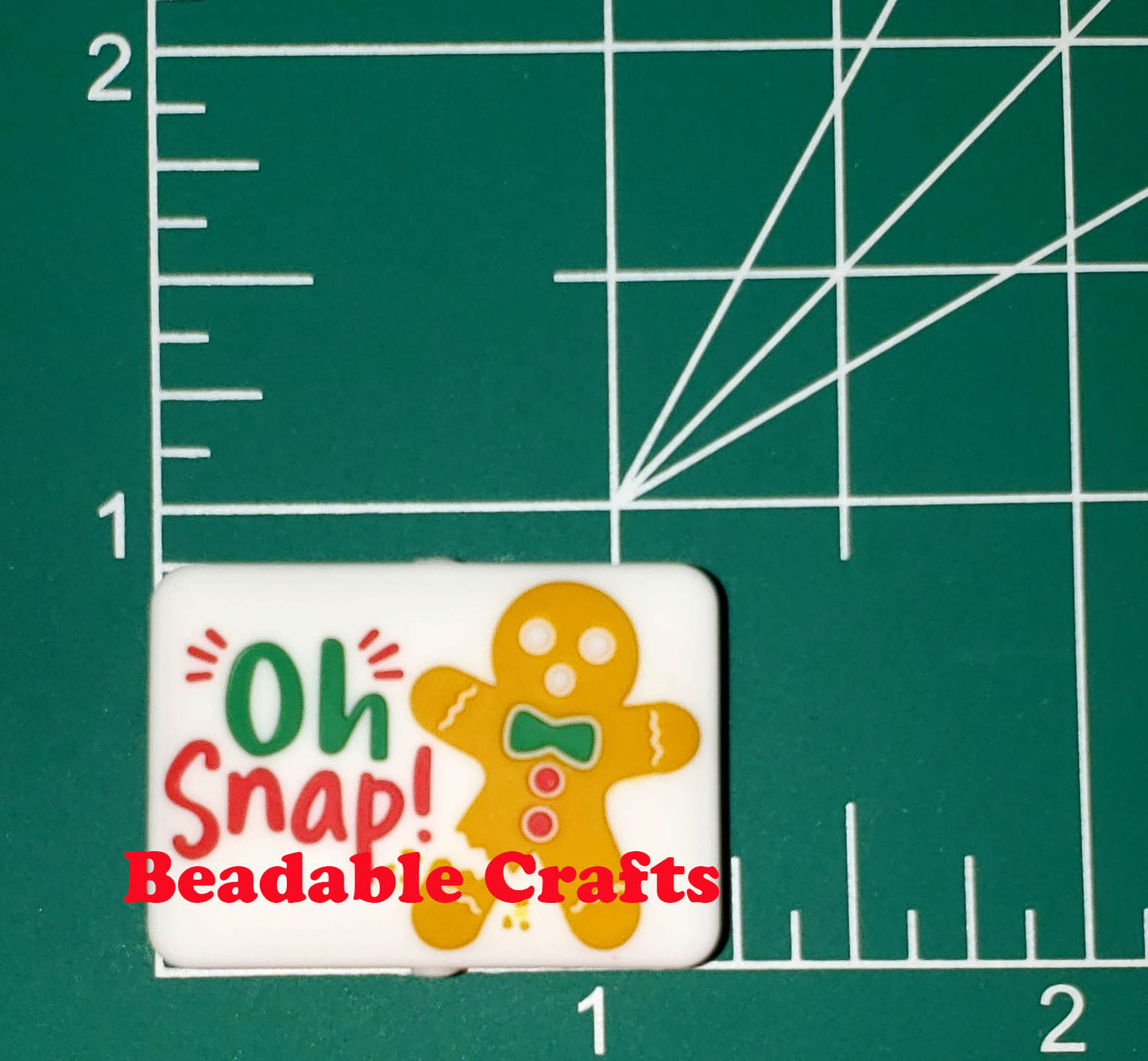 Oh Snap Gingerbread Man Christmas Focal Bead for Beadable pens, keychains and crafts