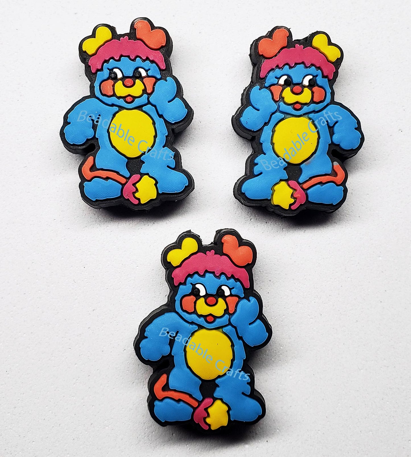 80's retro Cartoon Popples Focal bead for beadable pens, keychains and crafts