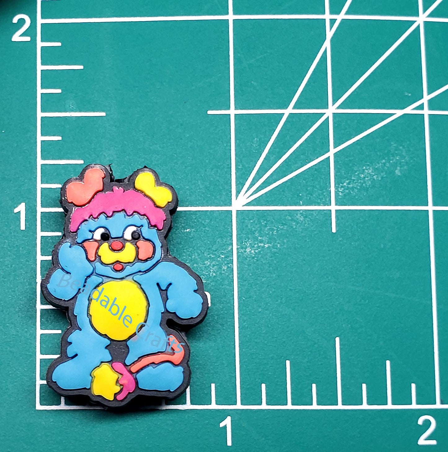 80's retro Cartoon Popples Focal bead for beadable pens, keychains and crafts