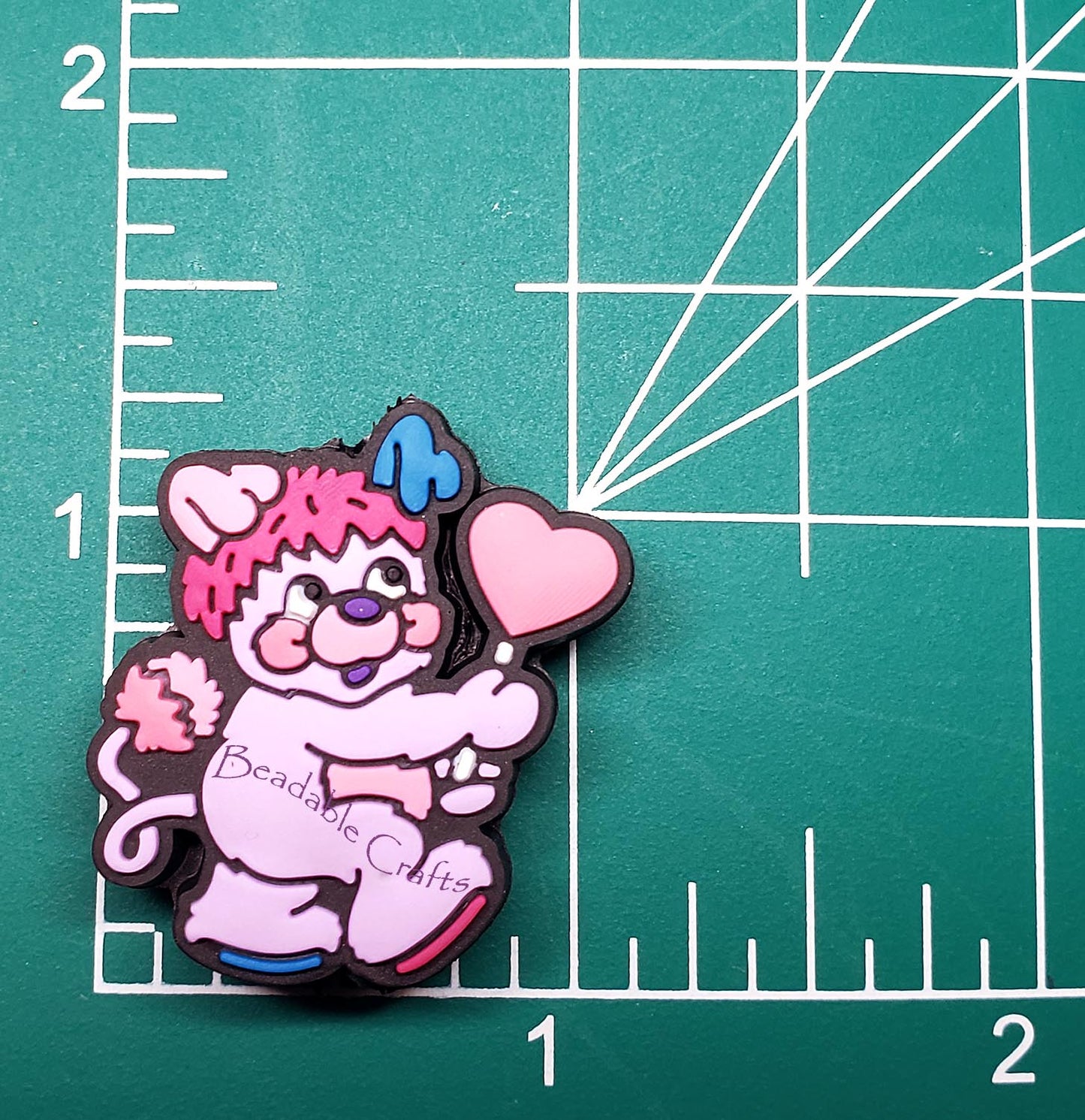 80's retro Cartoon Popples Focal bead for beadable pens, keychains and crafts