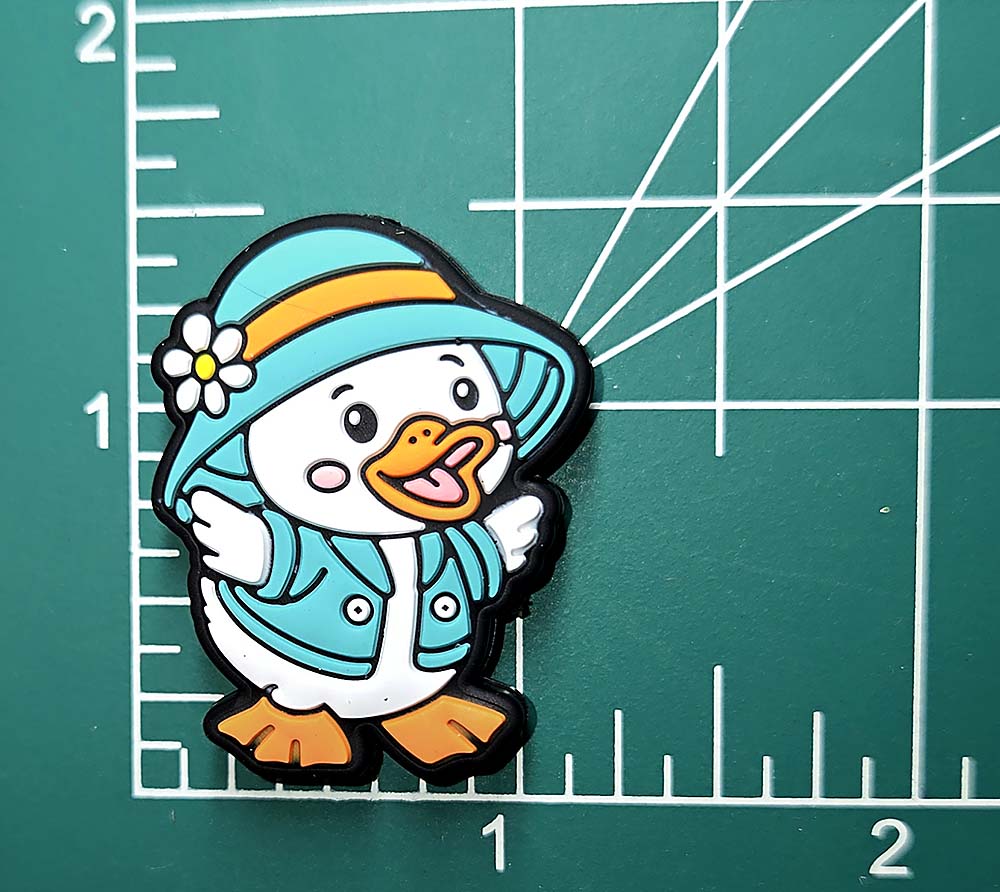 Duck with blue hat and jacket Focal bead for beadable pens, keychains cute sarcastic