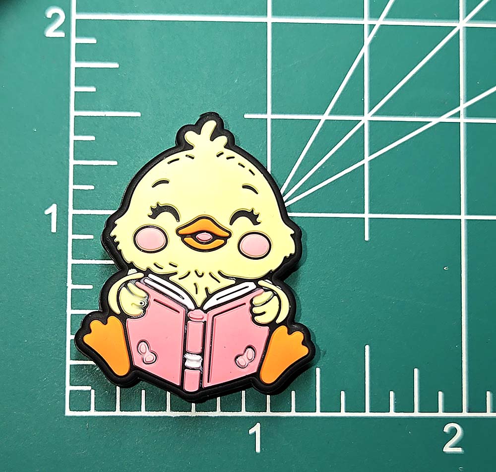 Duck / chick reading book Focal bead for beadable pens, keychains cute sarcastic