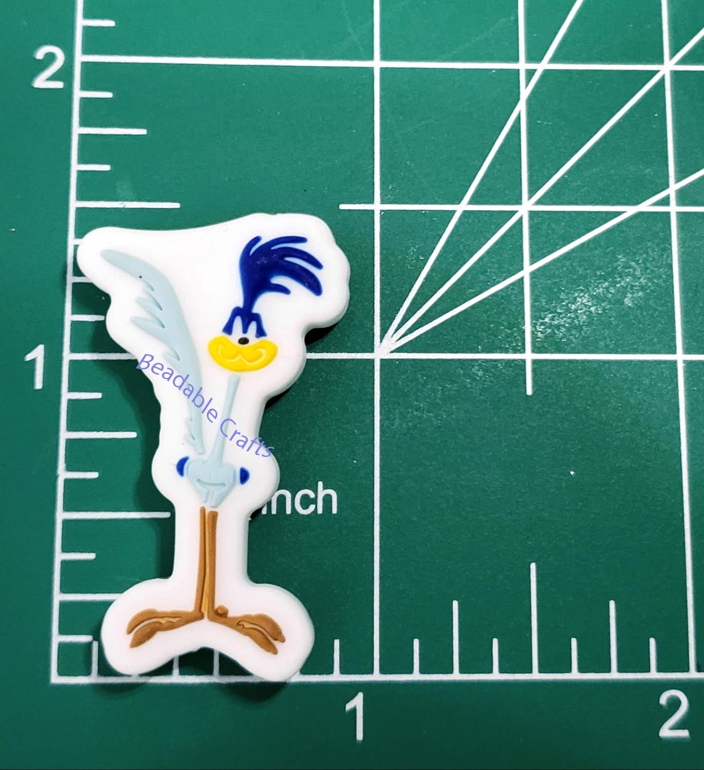 Retro Cartoons Bird Runner Focal Bead for beadable pens, keychains and crafts.