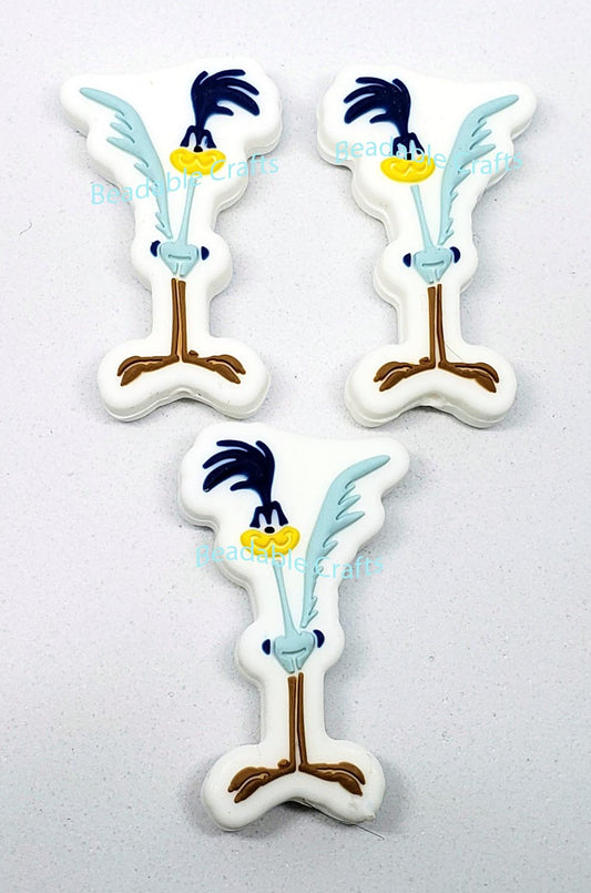 Retro Cartoons Bird Runner Focal Bead for beadable pens, keychains and crafts.