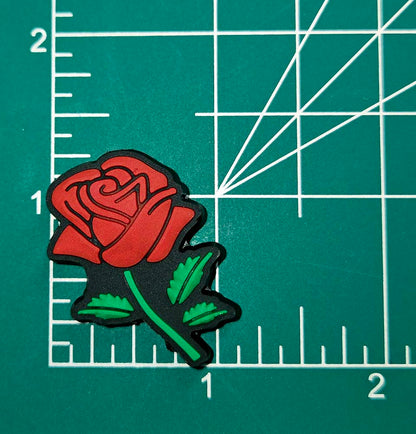 Red Rose green leaves Focal bead for beadable pens, keychains cute sarcastic