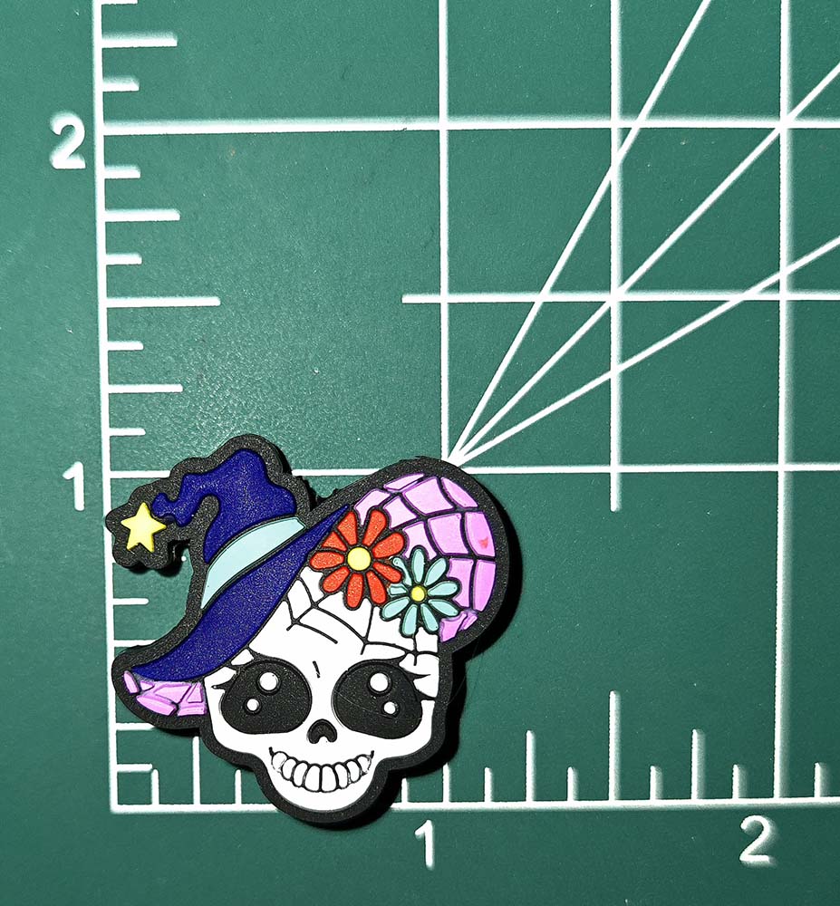 Halloween Skull witch Focal bead for beadable pens, keychains and crafts