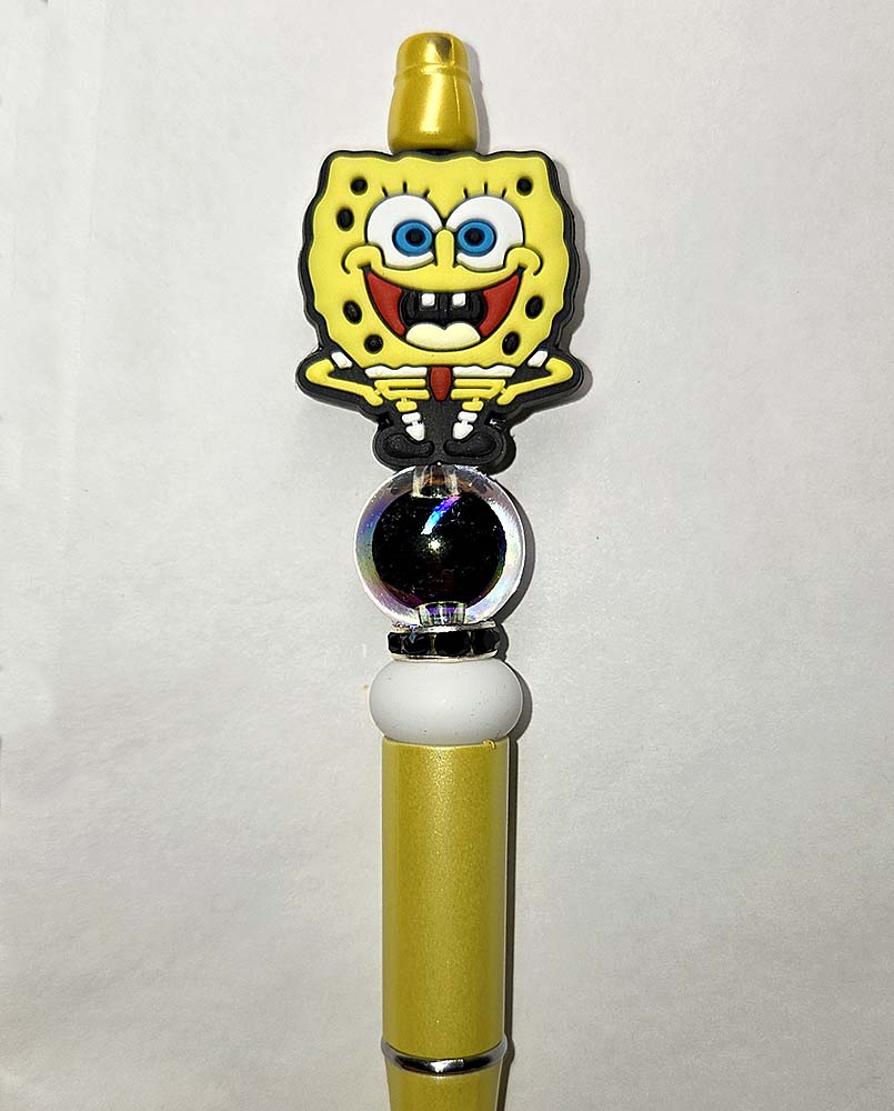 ONE Yellow Sponge Focal bead for beadable pens, keychains Cartoons