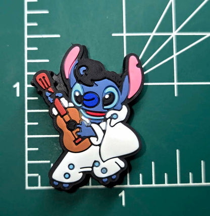 ONE Blue Alien Elvis Focal bead for beadable pens, keychains Cartoons stitch