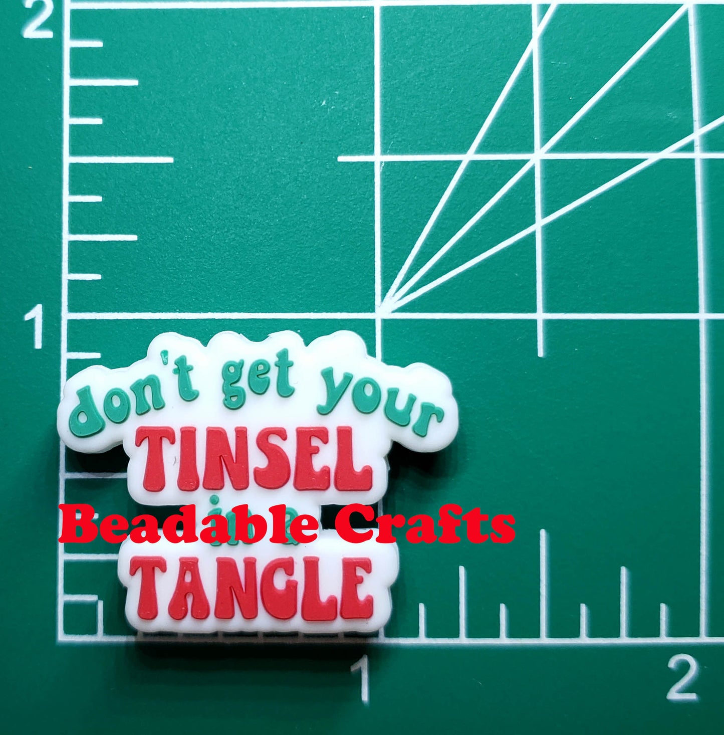 Don't get your tinsel in a Tangle focal bead for beadable pens, keychains and crafts