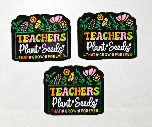 Teachers Plant Seeds school Focal bead for beadable pens, keychains and crafts