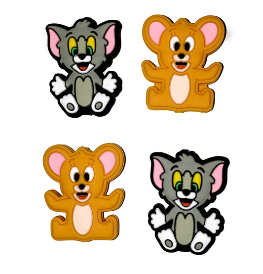 Cat and Mouse Focal beads for beadable pens/keychains