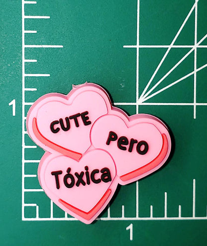 Spanish Cute Pero tóxica / Cute but toxic Focal bead for beadable pens, keychains and crafts