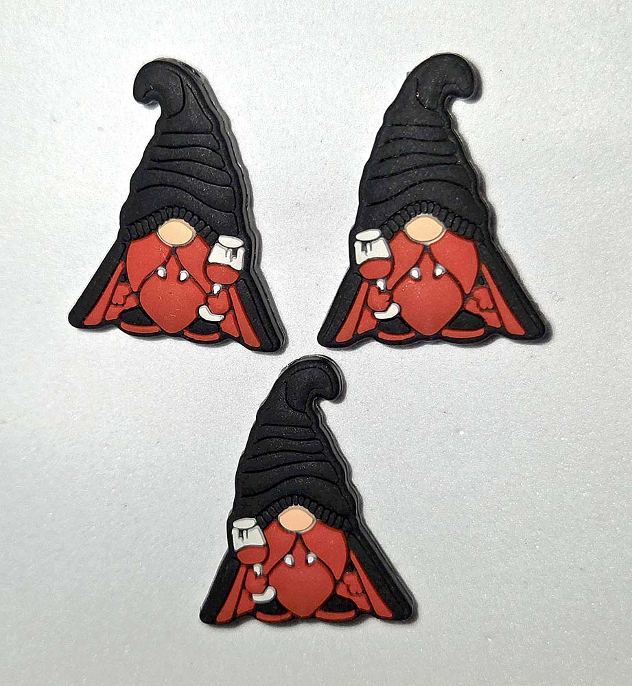 Halloween Vampire Gnome Focal bead for beadable pens, keychains and crafts blood